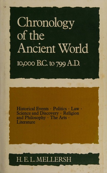 cover for Chronology of the Ancient World, 10,000 B.C. to A.D. 799 by H. E. L. Mellersh